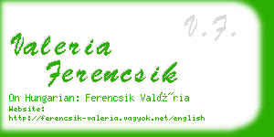 valeria ferencsik business card